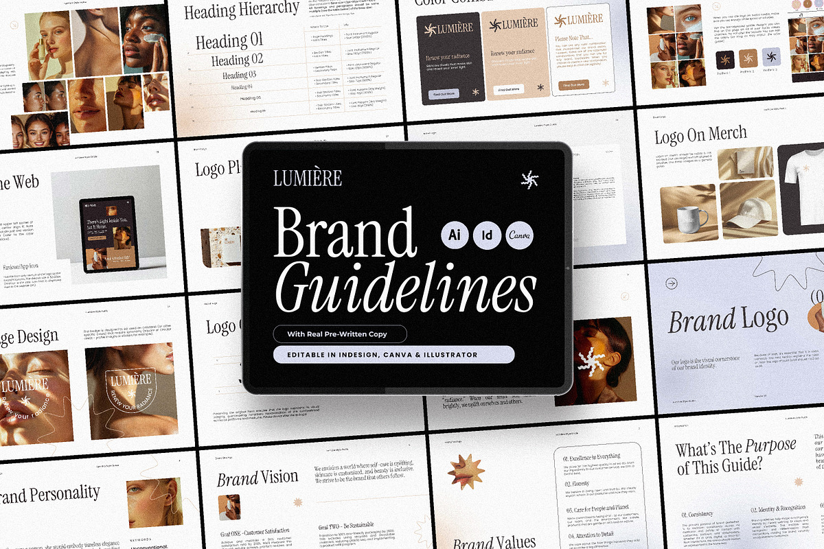 Lumière Branding Guidelines, a Branding & Logo Template by AndrewPixel (Photo 1 of 14)