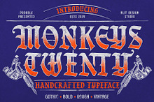Monkeys Twenty Blackletter