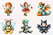 Halloween Baby Costume Clipart, an Illustration by CreationArt (Thumbnail 8 of 9)