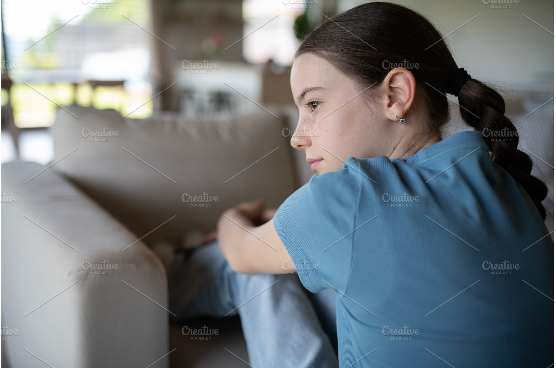 Teenage girl struggling with, a Person Photo by HalfPoint