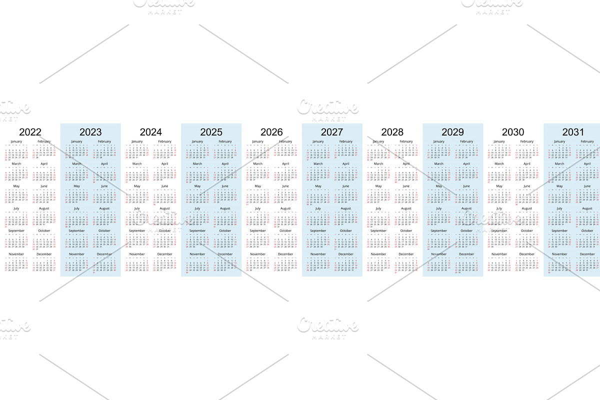 Calendar Planner 2023, 2024, 2025, a Texture Graphic by Golden Sikorka