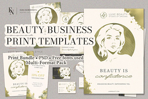 Olive Beauty Branding PSD Set, a Stationery Template by Elena Naumchenkova