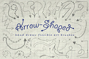 Illustrator Arrow-Shaped Art Brushes, a Brush Add-On by Olya Creative (Thumbnail 1 of 6)