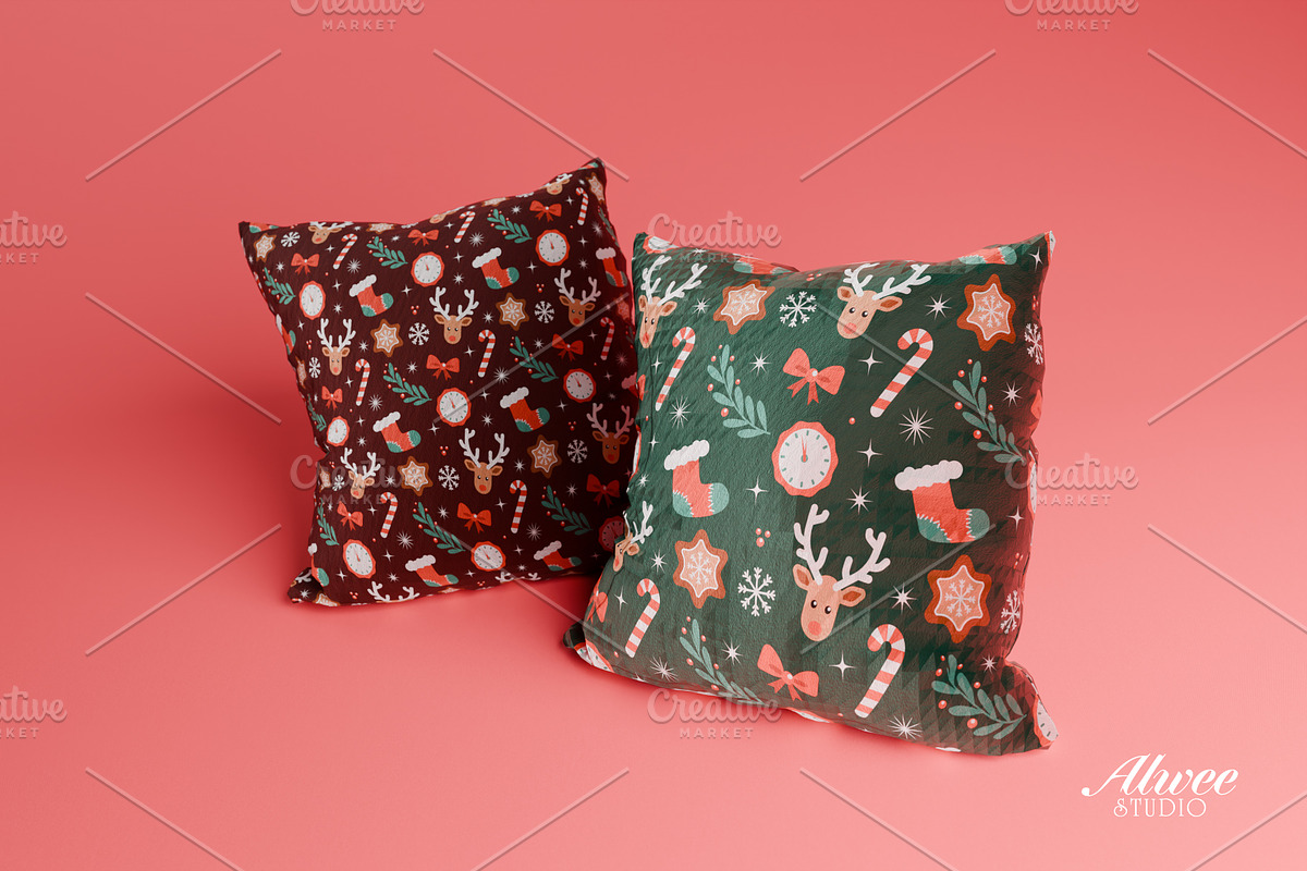 Christmas Seamless Pattern Bundle, a Pattern Graphic by Alwee Studio (Photo 7 of 9)