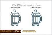 Minimal coffee icons, an Outline Icon by Picture Window (Thumbnail 4 of 5)