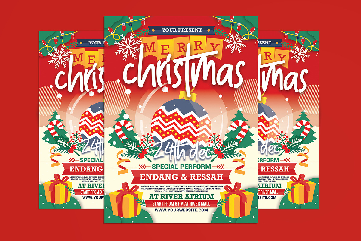 Christmas Flyer Template, a Flyer Template by Muhamad Iqbal hidayat (Photo 1 of 4)