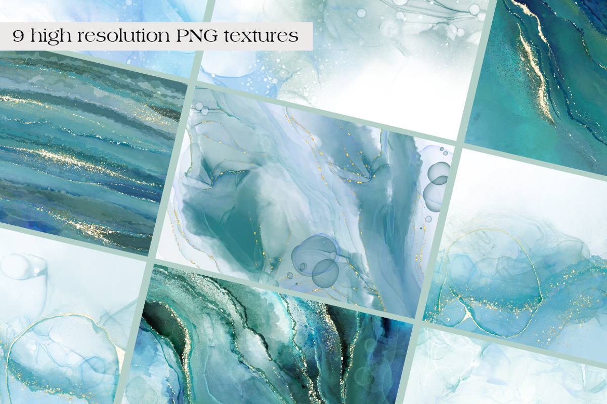 Alcohol Ink Sea Kelp Collection, a Texture Graphic by Coral Antler (Photo 3 of 6)
