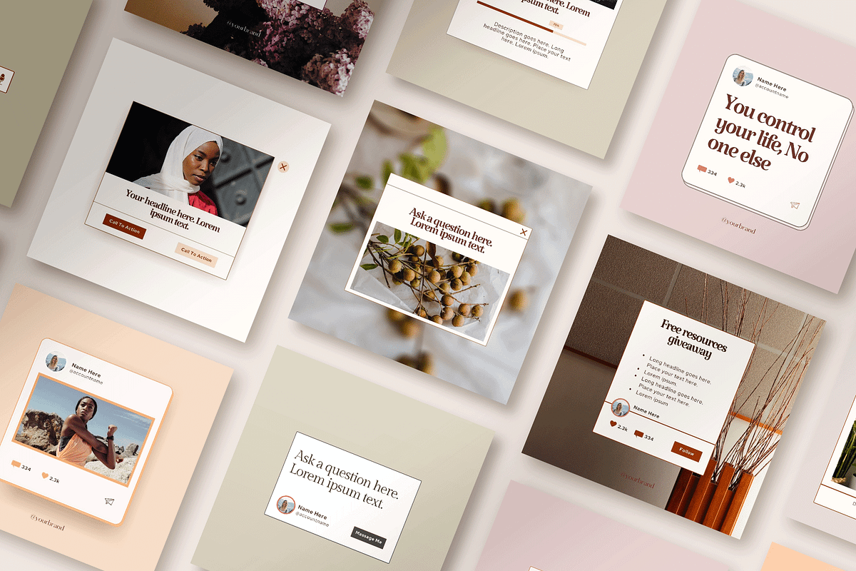 Feminine Instagram Templates, a Social Media Template by Kseniia_Design (Photo 11 of 12)