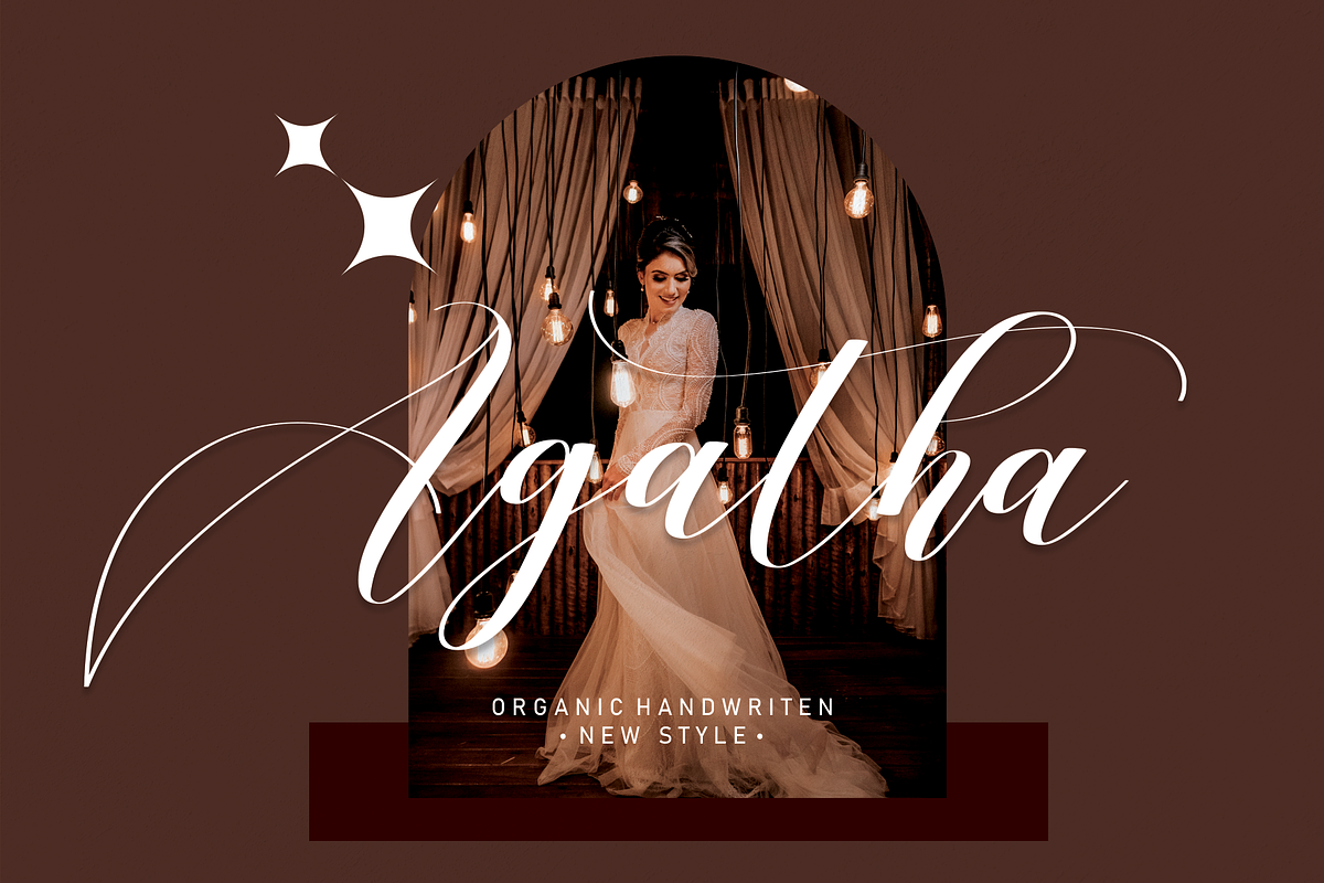 Agatha | Script font, a Script Font by Scratchones (Photo 1 of 8)