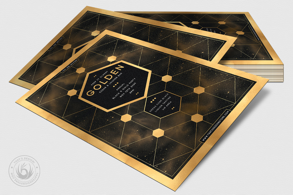 Black and Gold Flyer Template V21, a Flyer Template by ThatsDesignArt (Photo 4 of 7)
