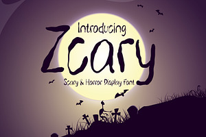 Zcary A Scary & Horror Display Font