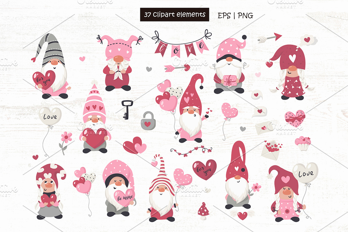 Valentine's Gnome Collection, a Graphic by Nafanya (Photo 3 of 10)