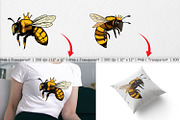 Bee with Crown Clipart, a Graphic by Artnoy (Thumbnail 3 of 5)