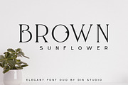 BROWN SUNFLOWER - FONT DUO, a Serif Font by din-studio.com (Thumbnail 1 of 12)