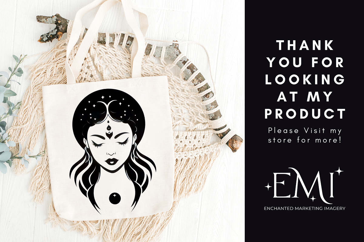 Mystic Moon Simple Logo Graphics, an Illustration by NadiaTheronArt (Photo 4 of 4)