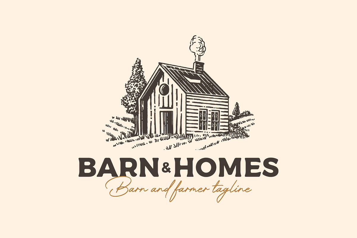 Vintage farm barn ranch home nature, a Branding & Logo Template by Vinsvectory (Photo 3 of 3)