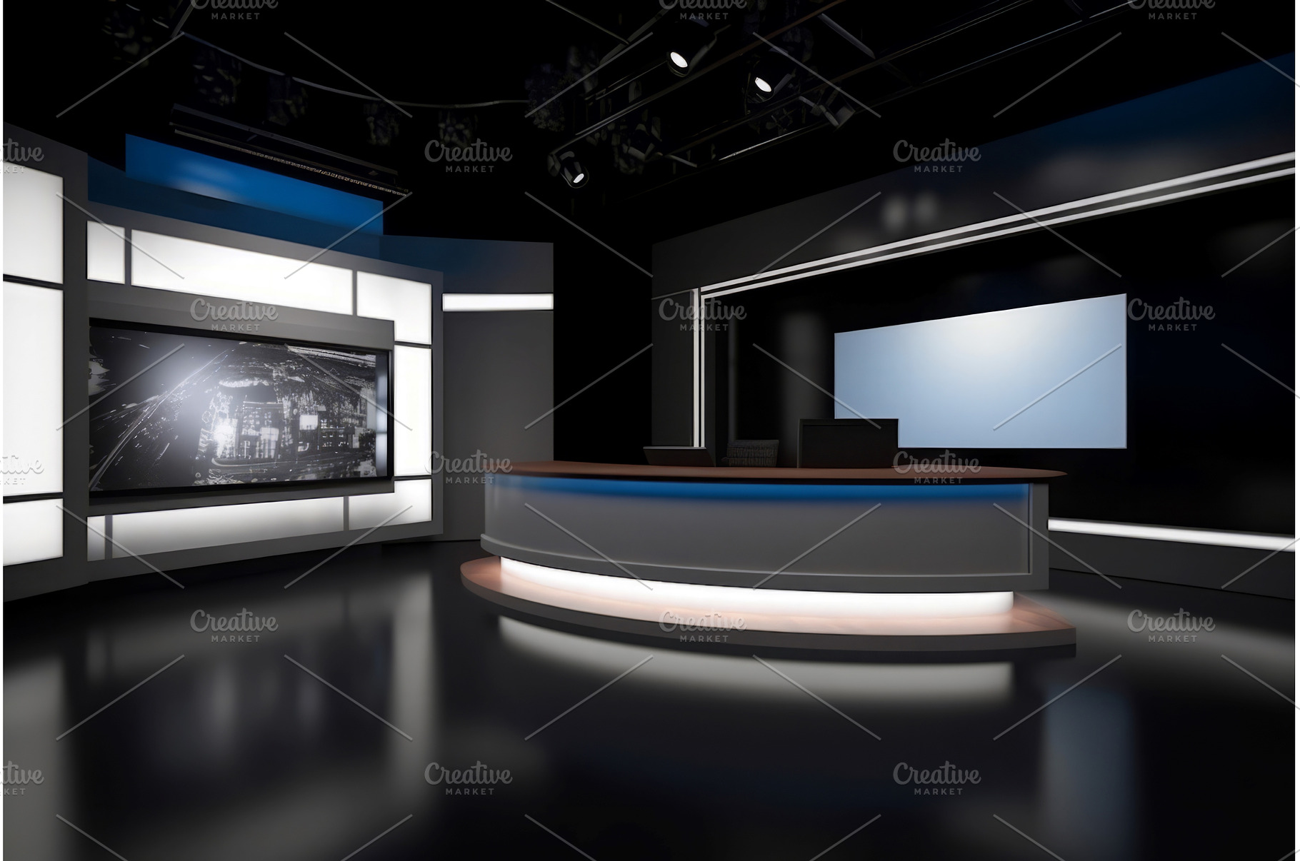 Black news television broadcasting, a Technology Photo by Ylivdesign