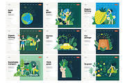Ecology flat vector illustrations, a Templates & Theme by Grivina's shop (Thumbnail 27 of 31)