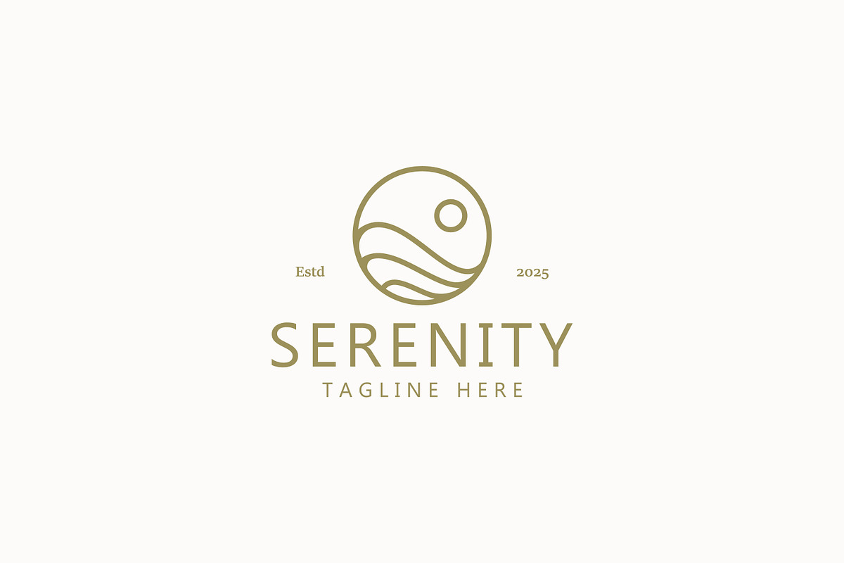 Tranquility & Serenity Logo Symbol, a Branding & Logo Template by Signatoro (Photo 2 of 2)