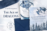 The Age Of Dragons Clipart Set, a Decorative Illustration by ArtCreationsDesign (Thumbnail 9 of 18)