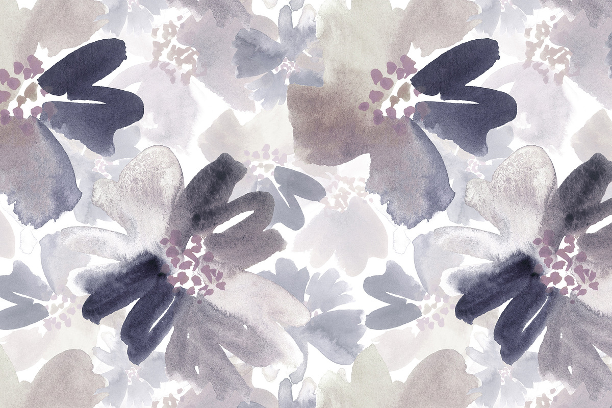 Watercolor floral pattern, a Pattern Graphic by Anya-D (Photo 4 of 4)