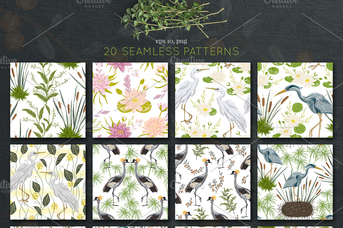 Swamp flora and fauna, an Animal Illustration by kateja (Photo 2 of 6)