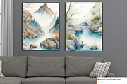 Mountain Landscape Print Wall Art, a Poster Template by MagicLove Creations (Thumbnail 3 of 8)