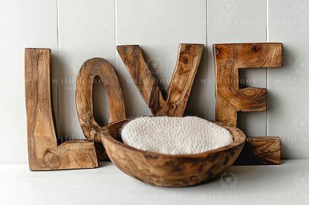 LOVE Newborn Digital Backdrop