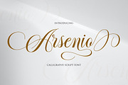 Arsenio Script, a Script Font by Adam Azura (Thumbnail 1 of 9)