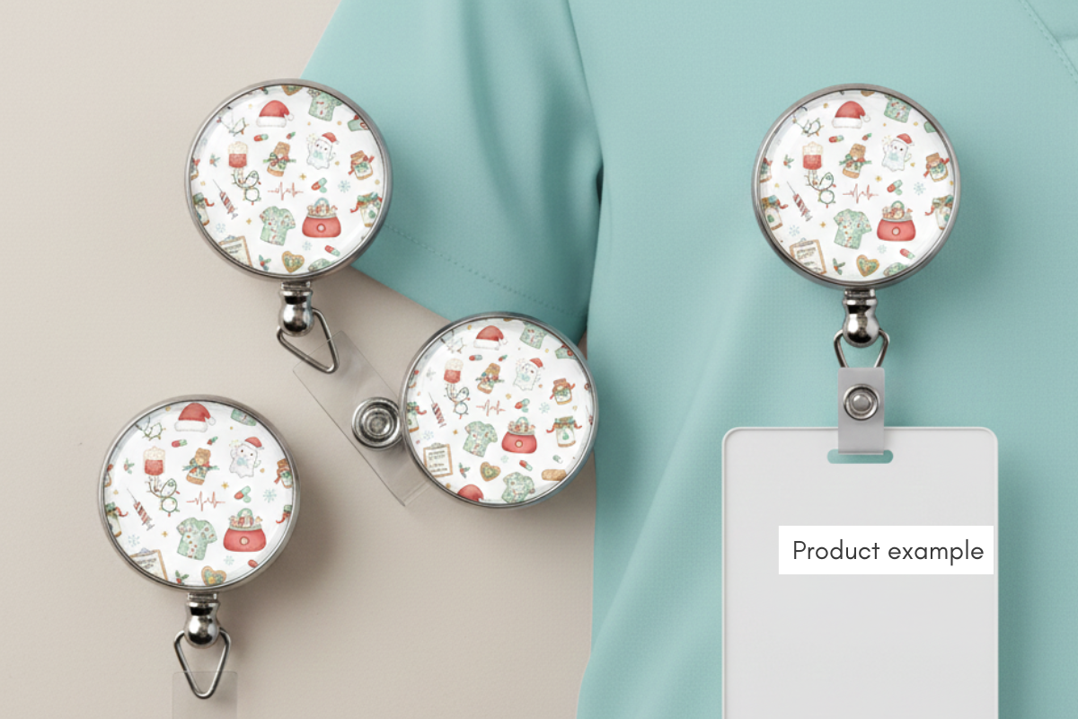 Christmas Nurse Seamless Pattern, a Decorative Illustration by Anca Digital Vibe (Photo 3 of 7)