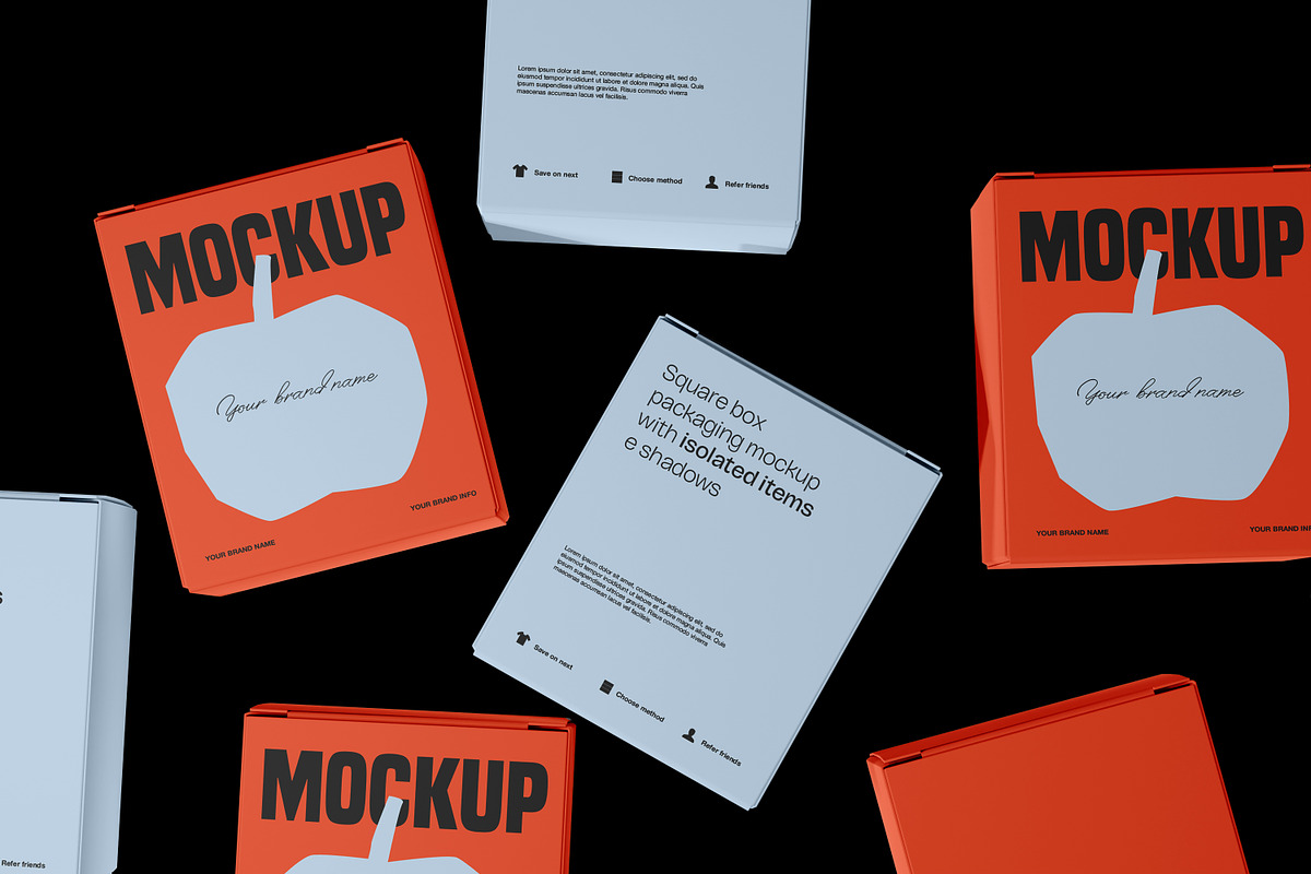 Product Box Packaging Mockup Kit, a Packaging Mockup by Catkie - Digital Art (Photo 5 of 6)