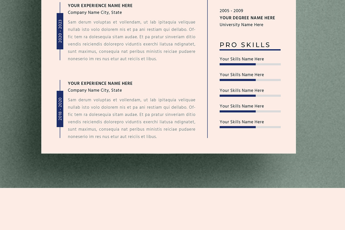 Resume Template Layout, a Resume Template by ContestDesign (Photo 3 of 4)