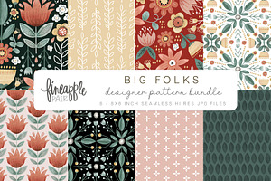 Big Folks Digital Paper Bundle DH