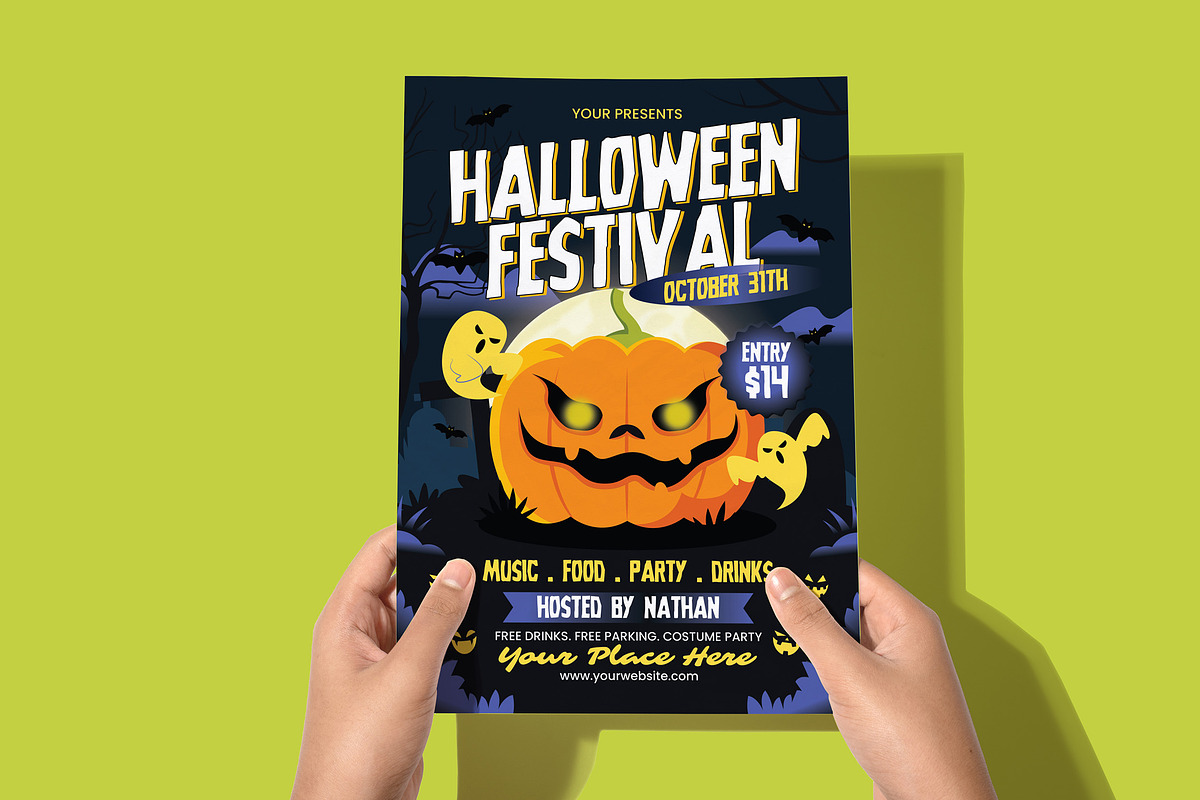 Halloween Party Flyer, a Flyer Template by Creativestoree (Photo 5 of 5)