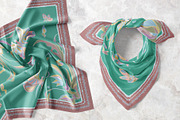 Pastel Butterfly Garden Silk Scarf, an Object Graphic by ilustrinna (Thumbnail 2 of 6)