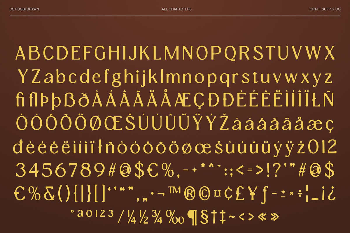 CS Rugbi Drawn, a Serif Font by Craft Supply Co. (Photo 8 of 8)