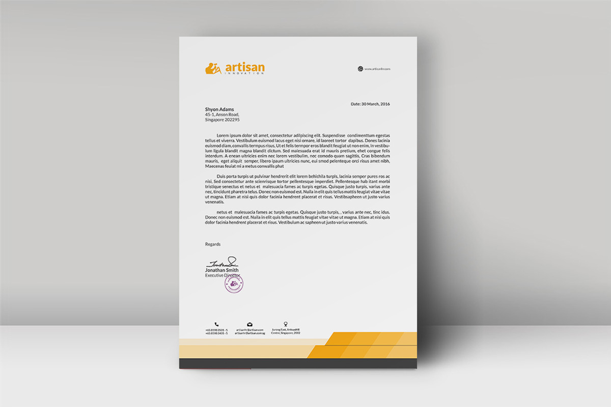 Letterhead Template, a Stationery Template by artisanHR (Photo 6 of 6)
