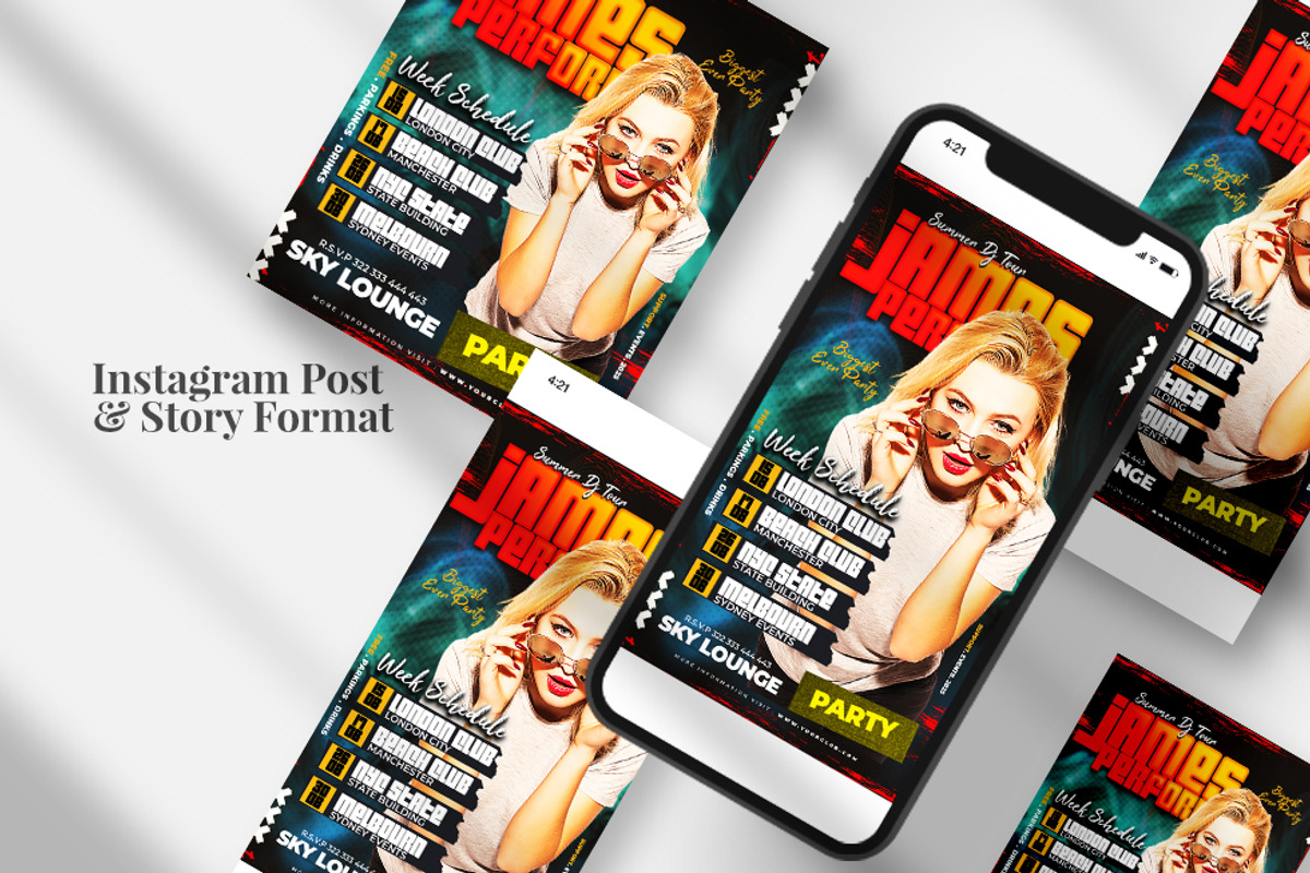 Dj Perform Date Banners PSD Template, a Social Media Template by studioflyers.com (Photo 3 of 4)