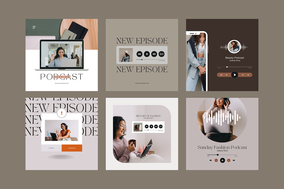 Podcast Canva Instagram Post, a Social Media Template by Angkalimabelas (Photo 6 of 8)