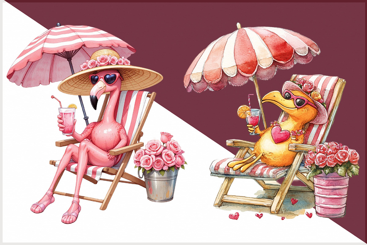 Summer Flamingo PNG Sublimation, an Illustration by Sublimation Artist (Photo 2 of 6)