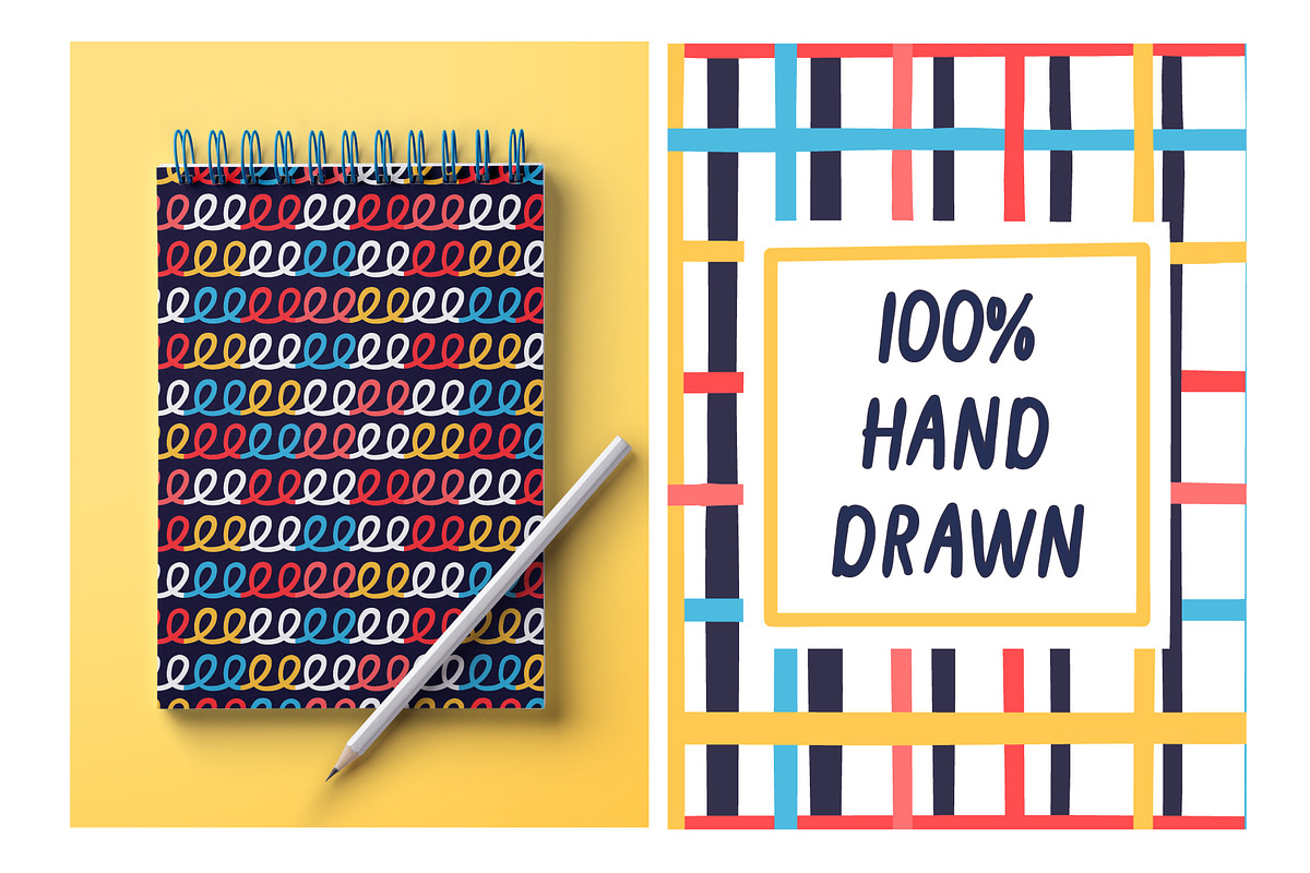 6 DOODLE PATTERNS, a Pattern Graphic by Nastya Tkachova (Photo 2 of 5)