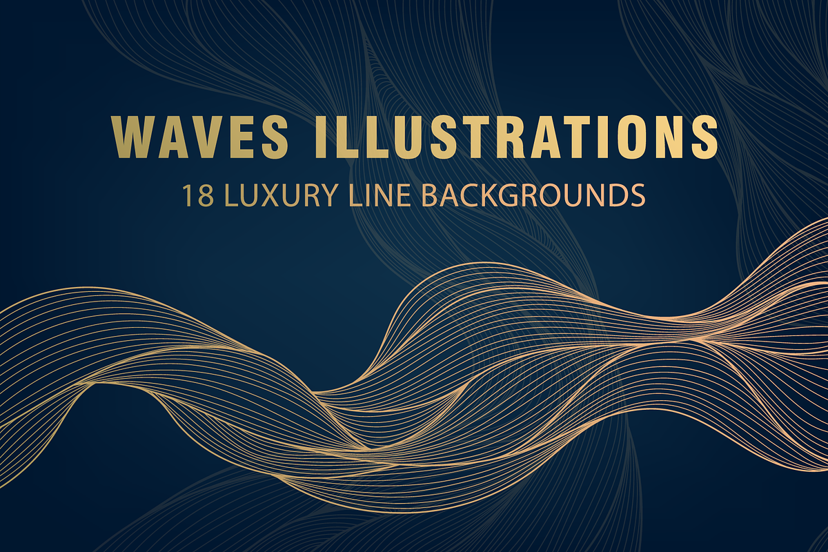 Waves Illustrations, a Background Graphic by Marylia (Photo 1 of 20)