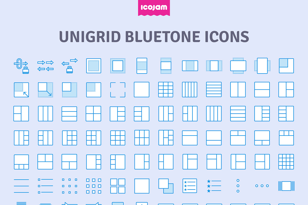 3552 Unigrid Bluetone icons, a Duotone Icon by Icojam store (Photo 11 of 14)