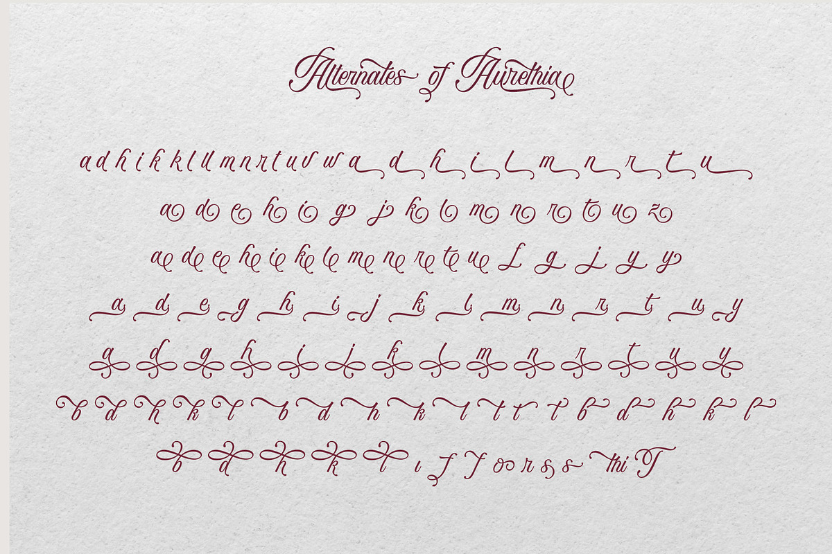 Aurethia - Beauty Calligraphy Font, a Script Font by Subectype Studio (Photo 11 of 15)