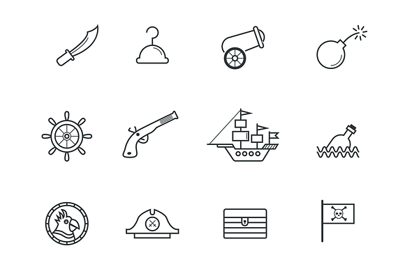 12 Pirate Icons