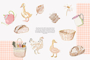 farmhouse watercolor clipart bundle, a Decorative Illustration by Patishop Art (Thumbnail 3 of 8)