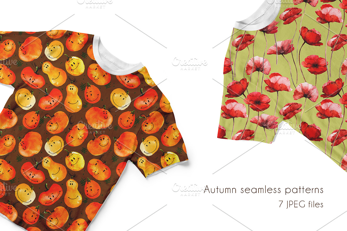 Autumn seamless patterns, a Pattern Graphic by Nadiia Hanina (Photo 3 of 4)
