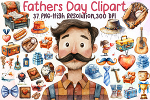 Fathers Day Clipart, an Illustration by Sublimation Artist
