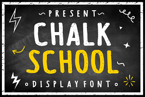 Chalk School, a Handwritten Font by Fourteen Letter