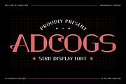 Adcogs - Serif Display Font, a Serif Font by trabaskriya (Thumbnail 1 of 8)